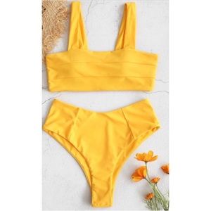 ZAFUL High Waisted Square Neck Bikini Set